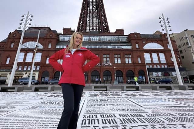 Heart Breakfast presenter Amanda Holden is climbing Blackpool Tower as part of a charity challenge this morning (Monday, October 2). (Picture by Heart Radio / Global)
