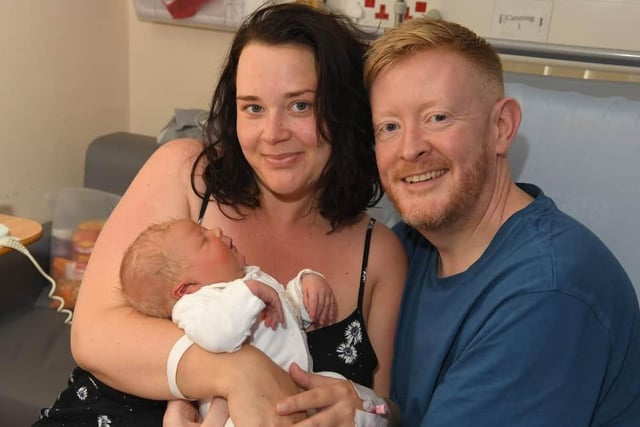 Gabriel Seamus Callaghan, born July 16 at 13:16, weighing 9lb 4oz, to Bernadette and Peter Callaghan from Leyland