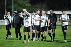 Bamber Bridge thanked their fans after their win over Atherton Collieries (photo: Ruth Hornby)