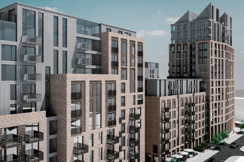 How the new apartment complex will appear from Manchester Road