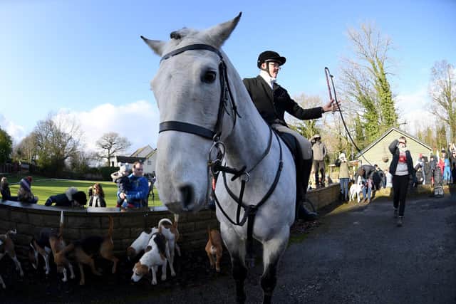 The public were invited to witness the traditional Holcombe Harriers Boxing Day parade, who set off from The Railway Hotel in Pleasington and then performed a demonstration of trail laying near the River Darwen