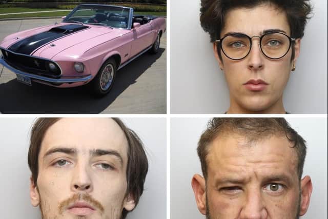 Emily Phillips, 33, Michael Smyth, 29 (bottom left) and Robert Dalton, 40 (bottom right)have been jailed for a total of 27 years and eight months after officers stopped a car in Cheshire that contained more than £250,000 worth of ecstasy tablets