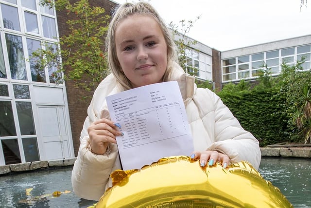 Sophie received five Grade 9s and five Grade 8s, and will study at Runshaw College next year. She said:  “I did not expect a Grade 8 in RE at all so I was shocked when I saw that – and delighted!