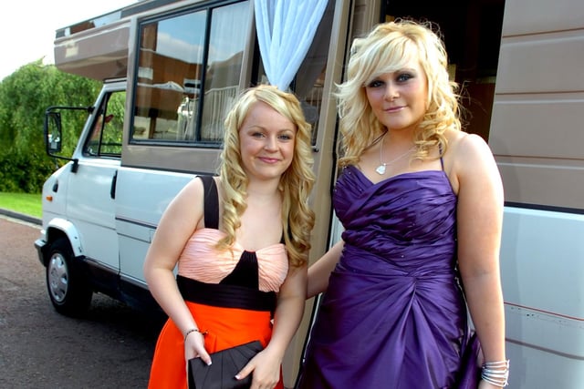 This lovely pair arrived in style for the 2009 Corpus Christi Catholic High School prom at Barton Grange Hotel