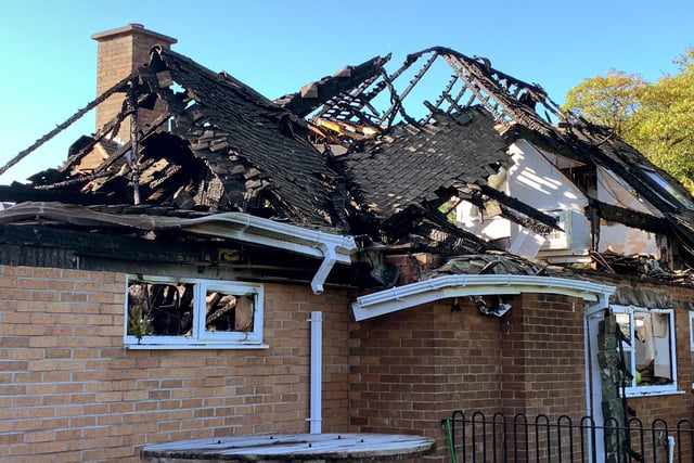 Lancashire Police later confirmed the fire was being treated as suspicious.