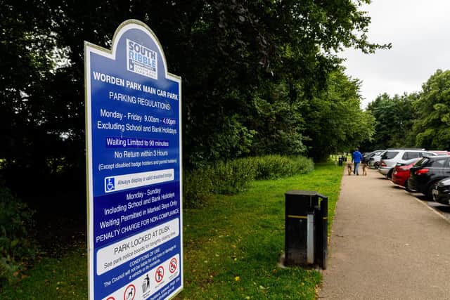 The parking signs at Worden Park did not reflect the two-hour free stay that had been agreed by councillors back in November 2020...
