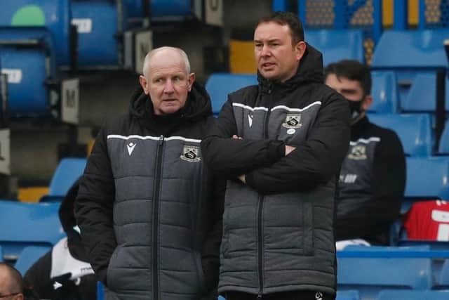 Derek Adams ruled out a return this season for John McMahon, his former assistant at the Mazuma Mobile Stadium (photo: Adrian Dennis/AFP via Getty Images)