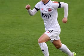 Nick Haughton went close for AFC Fylde. (Photo by Lewis Storey/Getty Images)