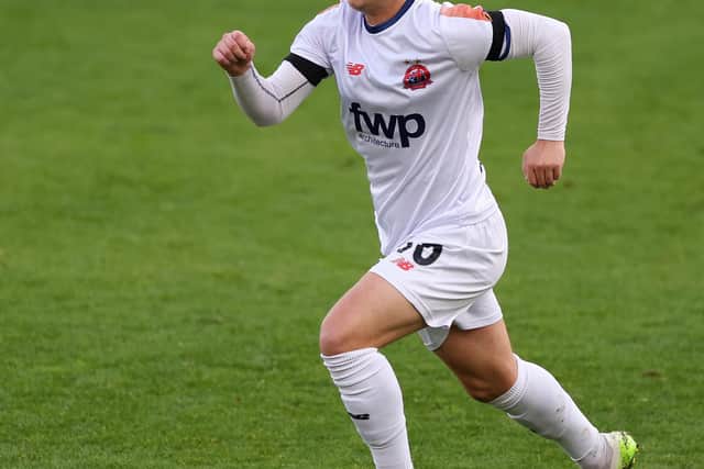 Nick Haughton went close for AFC Fylde. (Photo by Lewis Storey/Getty Images)