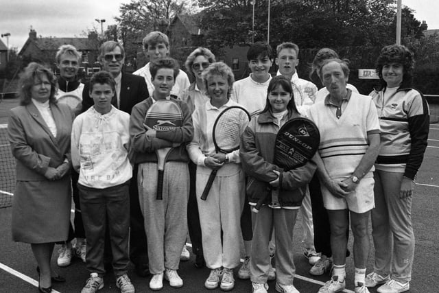 These competitors posed for the camera following the Fulwood Lawn Tennis Club's Volkswagen Ratings Tournament