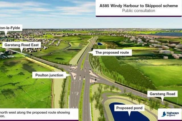 Plans showing the new bypass work as part of a £150m project to ease traffic jams and improve safety on the A585 from the Windy Harbour junction to Skippool 
(Picture: Highways England)