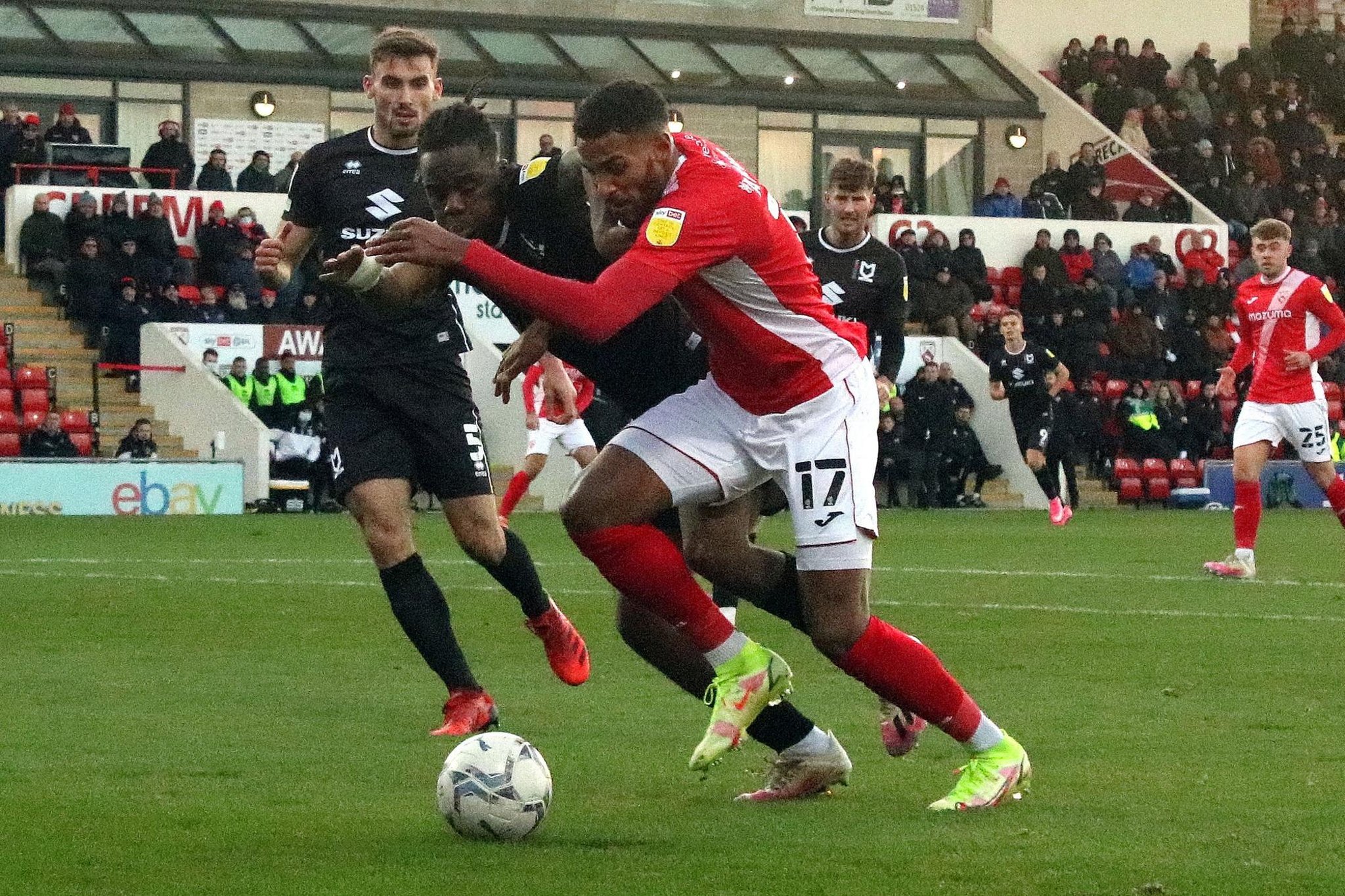 Morecambe players prepare for MK Dons test