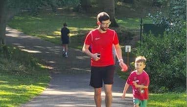 Peter (Left) and Albie (Right) at junior parkrun together