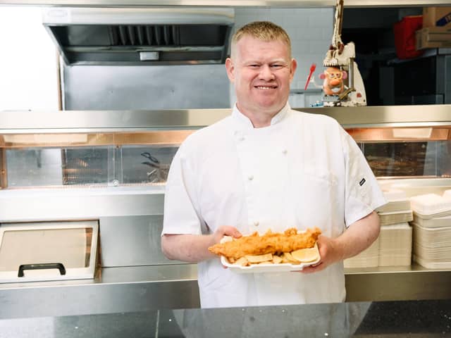 Andrew Cook, president of the National Fish Friers Association and who runs Skippers fish and chip shop at Euxton