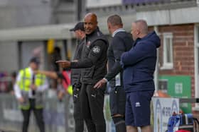 Saturday's loss to Leamington was a learning experience for boss Andy Preece, second left. (photo@ dia_images/David Airey)