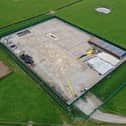An aerial view of the closed shale gas extraction (fracking) well at Preston New Road, near Blackpool