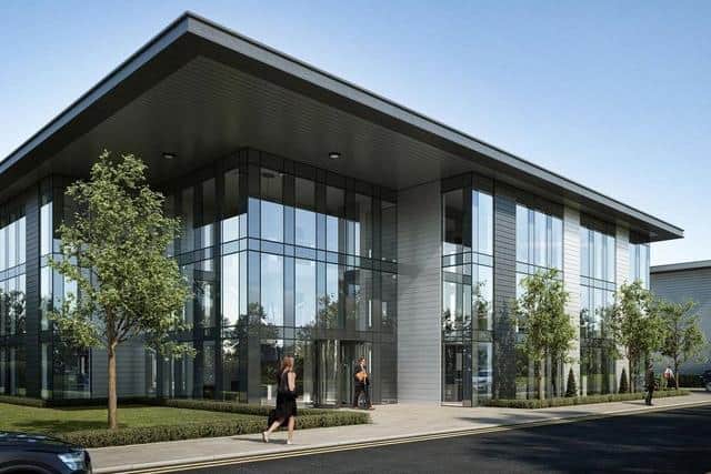 A visual of Titan Business Park commercial units