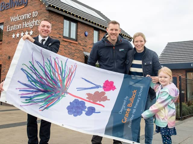 Grace's flag goes up at Euxton Heights