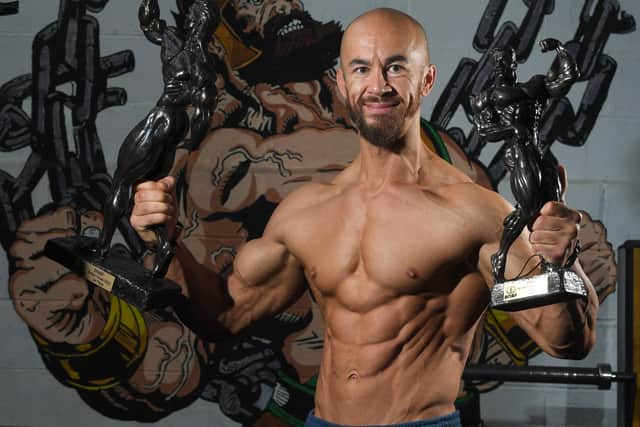 Matt Grimshaw from Chorley competed in the BNBF British Finals on Sunday, walking away Masters Over 40s British Champion and Overall Masters British Champion