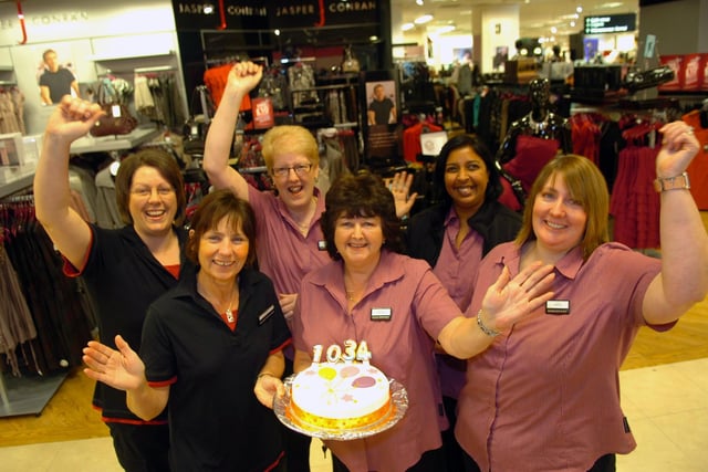 In 2008 Debenhams were celebrating their 23rd anniversary. Pictured are staff who have been there since the opening, from left, Wendy Stretch, Christine Kershaw, Sandra Dean, Lorraine Despard, Versha Chauhan, and Louise Airy