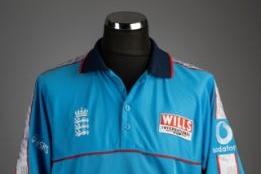The XL shirt with button-up collar and embroidered three lion badge and Wills International Cup badge is on offer