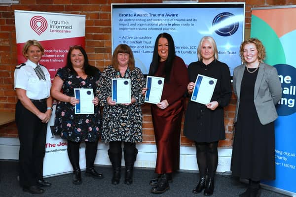Representatives from some of the Lancashire organisations to be awarded the Working with Trauma Quality Mark