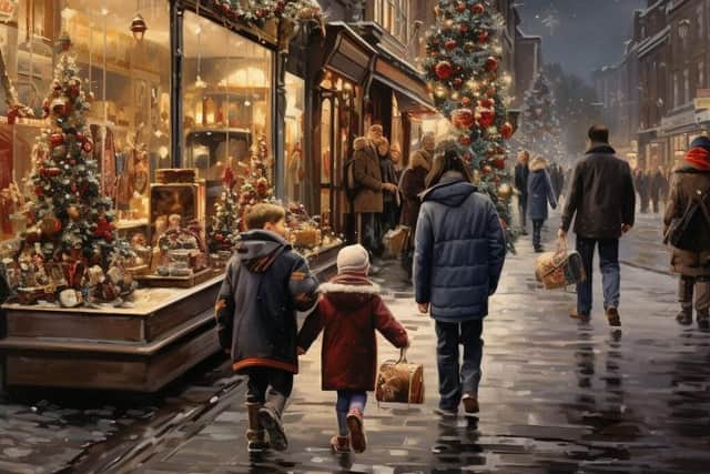 The heartbeat of our towns and neighbourhoods resides in the endeavors of small businesses. Digital painting "Time before Christmas" created by New Vision Team.