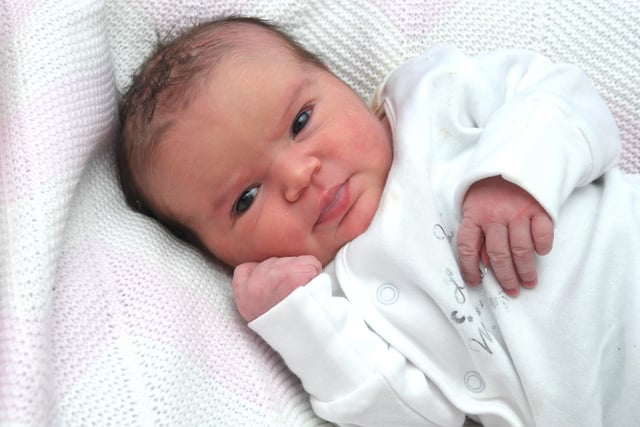 Charlotte Victoria Flitcroft-Thomas, born at Royal Preston Hospital, on March19, at 21:10, weighing 8lb 13oz, to Jade Flitcroft and Martin Thomas, of Longridge