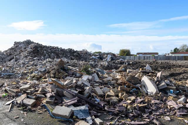 Whats left of the Crofters in Garstang after demolition.