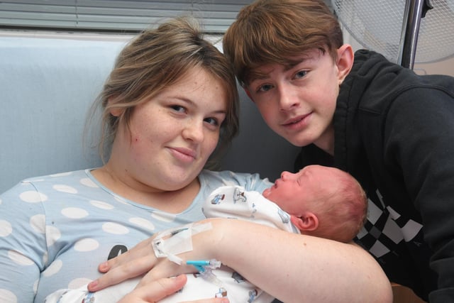 Oakley Blake Evans Smith, born at Royal Preston Hospital, on December 31st, at 11:33, weighing 7lb 10, to Connor Evans and Lydia Smith, of Chorley