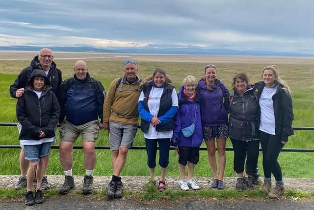 Alison Littlewood and the Cross Bay walkers