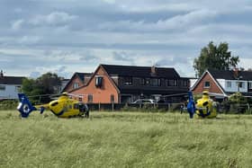 Two air ambulances attended the incident in Sumpter Croft, off Kingsfold Drive in Penwortham, after a boy was knocked down by a van on Tuesday afternoon (August 1). (Photo by Jack)