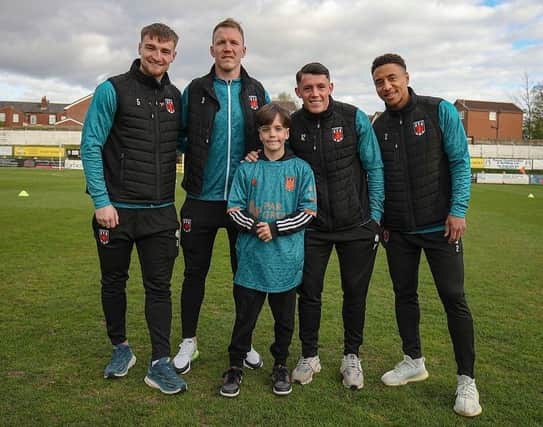 Vinnie Bromilow, 10, was chosen as Chorley Football Club's mascot earlier this week.