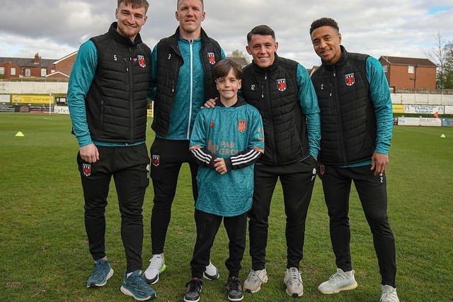 Vinnie Bromilow, 10, was chosen as Chorley Football Club's mascot earlier this week.