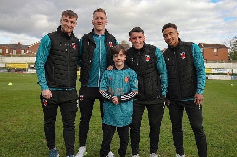 10yearold boy who needs a robotic arm chosen as Chorley FC’s mascot 10yearold boy who needs a robotic arm chosen as Chorley FC’s mascot