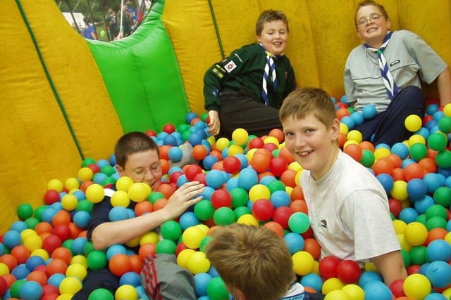 The ball pool at the Lancashire County Scout Network fun day at Waddecar camp