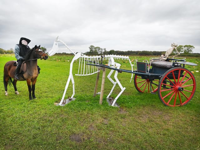 The Headless Horseman at Paul's Farm Pumpkin Patch.
