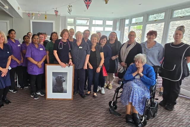 Dr Vanessa Warren with some of the care team at the Manor House