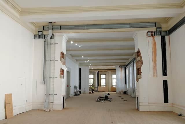 The space that will be used to host weddings when The Harris reopens