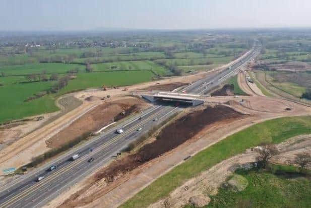 The M55 will close for three nights as work continues on the Preston Western Distributor Road project (Credit: National Highways)
