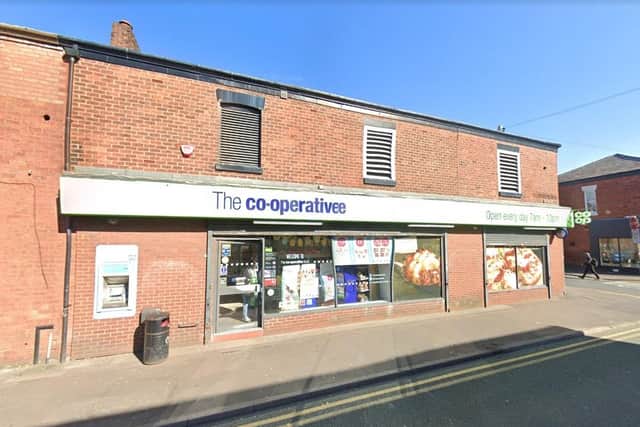 The Co-Op store in Plungington Road, Preston, was robbed shortly after 8am on Sunday (October 22)