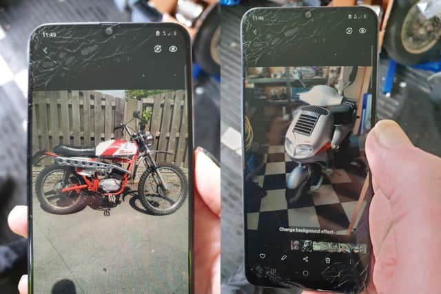 The offenders stole several motorcycles, motor scooters, engine parts and vintage helmets (Credit: Lancashire Police)