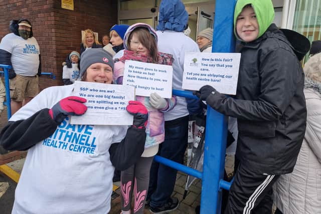 Protestors young and old wanted to send a message to NHS bosses (image: Kylie Purkis)