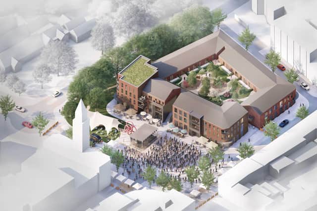 The plan is for the new civic square to provide a place for borough events.  Sitting behind it will be resturants, a hotel and possibly other new town centre accommodation.