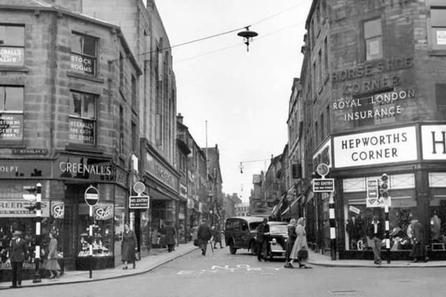 Horseshoe Corner or Hepworth's Corner - take your pick in 1950s Lancaster!