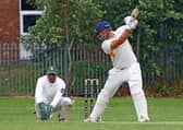 Morecambe batsman Alex Briggs. Photo:Tony North : Alex Briggs in action for Morecambe. Picture: Tony North