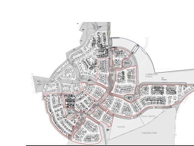 A site map provided to South Ribble Borough Council by Barratt Homes