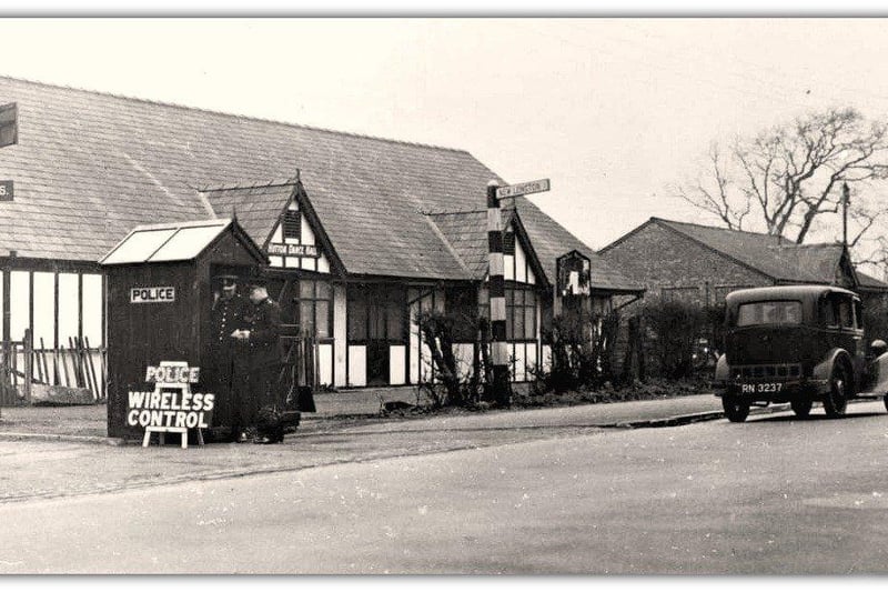 This picture of a Wireless Police Traffic Control Box,on the A59 in Hutton, in 1950. Source - Lancashire County Library and Information Service / Red Rose Collections and Preston Digital Archive
