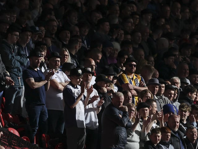 PNE fans at Middlesbrough