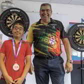 Jose de Sousa was one of the players at Farington's Lever House Primary School as part of Bullseye Maths Picture: Taylor Lanning/PDC